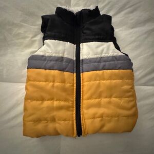 Colorblock Kids Vest - Black, White, Gray, Yellow Toddler Boys- 2T Like NEW